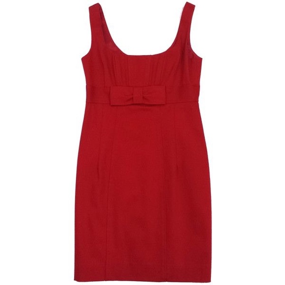 Easy Lovin Dress: A red dress with bow - Picture 1 of 3